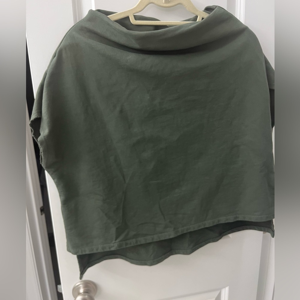 Saga brand cropped french terry sweatshirt